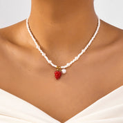 Heart Cherry Strawberry Choker Necklace - VEYAROSE