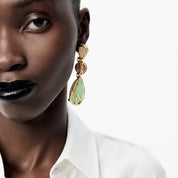 Crystal Resin Geometric Drop Earrings - VEYAROSE
