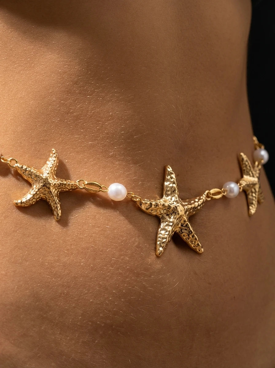 Pearl Starfish Body Chain - VEYAROSE