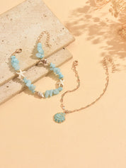 Shell Starfish Organic Anklet - VEYAROSE