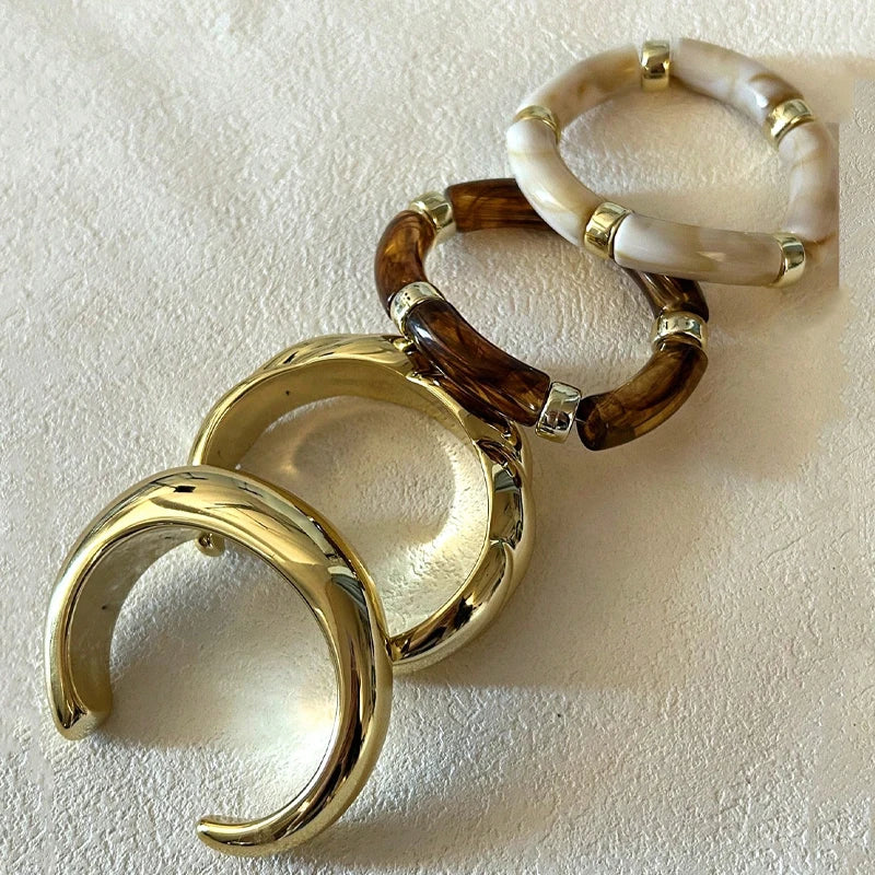 Resin Bangle Bracelet Set - VEYAROSE