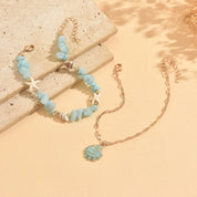 Shell Starfish Organic Anklet - VEYAROSE