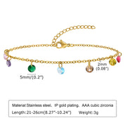 Evil Eye Beaded Blue Anklet - VEYAROSE