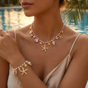 Pearl Shell Starfish Necklace - VEYAROSE