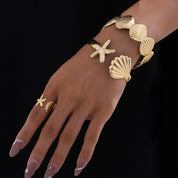Shell Starfish Ocean Ring Set - VEYAROSE