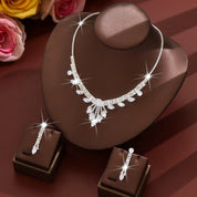 Rhinestone Drop Colorful Jewelry Set - VEYAROSE