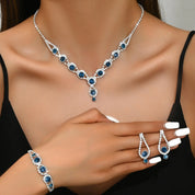 Rhinestone Colorful Jewelry Set - VEYAROSE