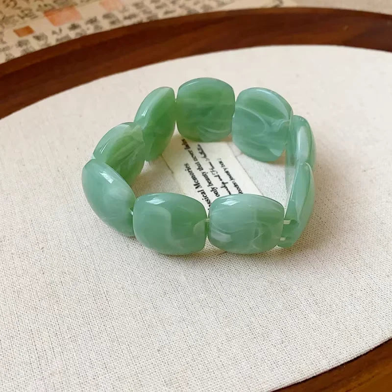 Acrylic Geometric Organic Cuff Bracelet - VEYAROSE