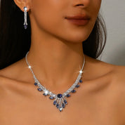 Rhinestone Drop Colorful Jewelry Set - VEYAROSE