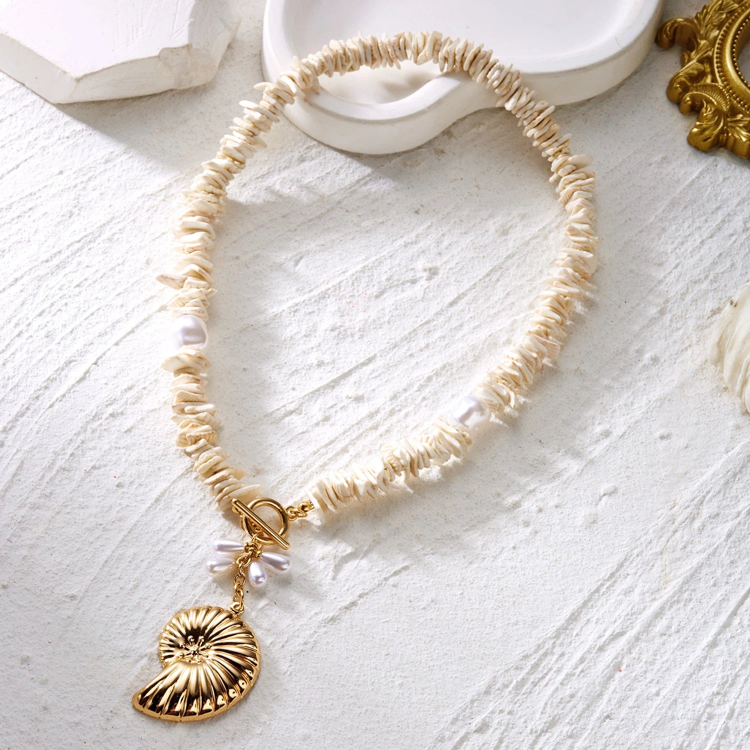Pearl Shell Starfish Choker Necklace - VEYAROSE