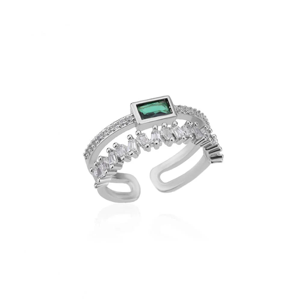 CZ Organic Green Ring - VEYAROSE