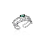 CZ Organic Green Ring - VEYAROSE