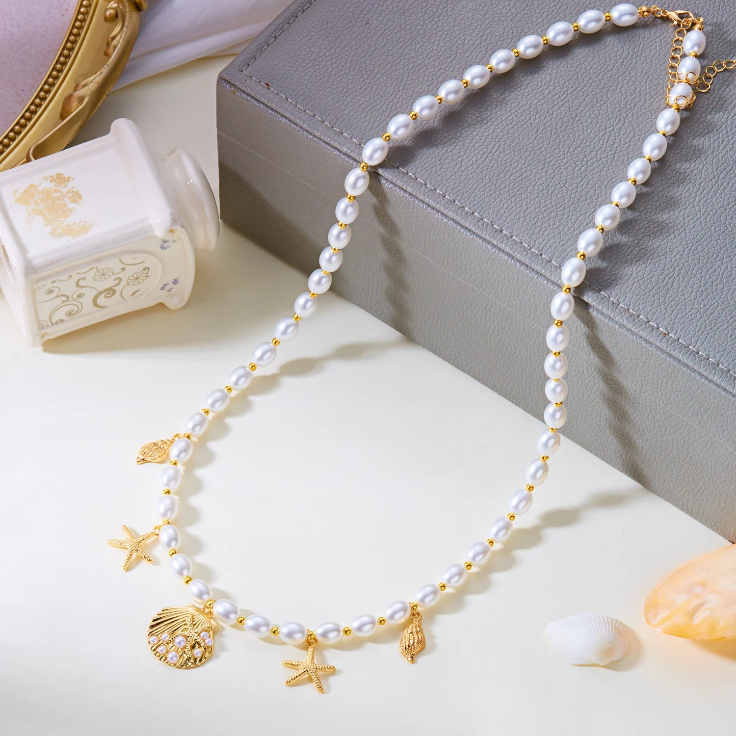 Pearl Shell Starfish Body Chain - VEYAROSE