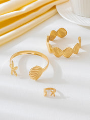 Shell Starfish Ocean Ring Set - VEYAROSE