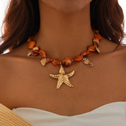 Shell Starfish Conch Necklace - VEYAROSE