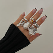 Pearl Baroque Flower Ring - VEYAROSE