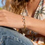 CZ Tassel Drop Bangle Bracelet - VEYAROSE