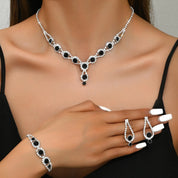 Rhinestone Colorful Jewelry Set - VEYAROSE