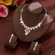 Rhinestone Drop Colorful Jewelry Set - VEYAROSE