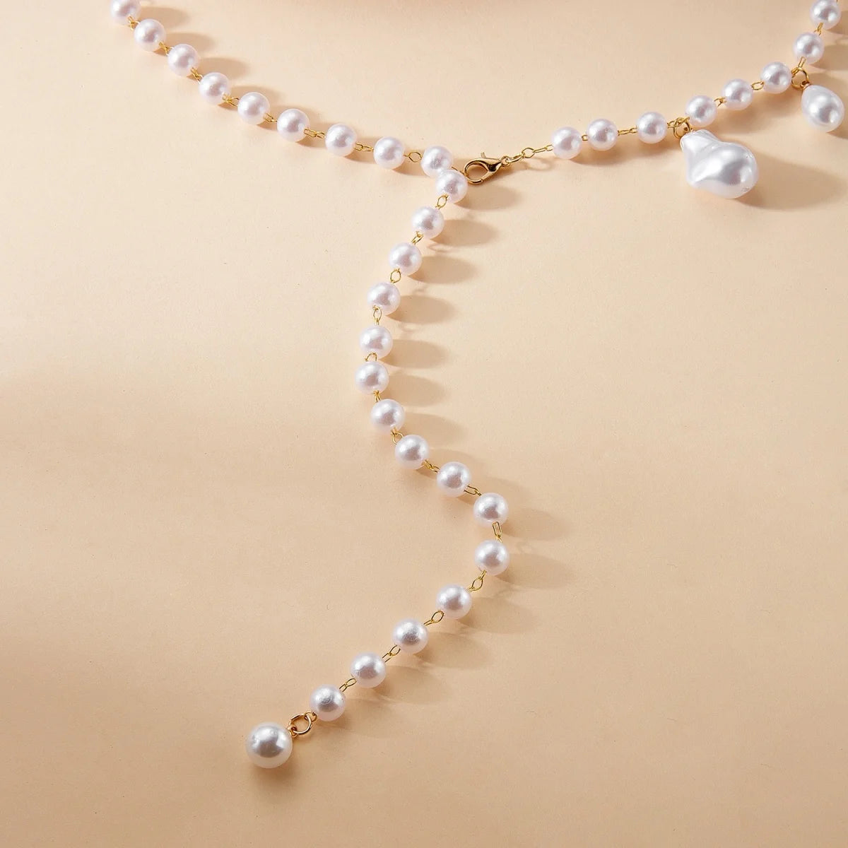 Pearl Baroque Beaded Choker Necklace - VEYAROSE