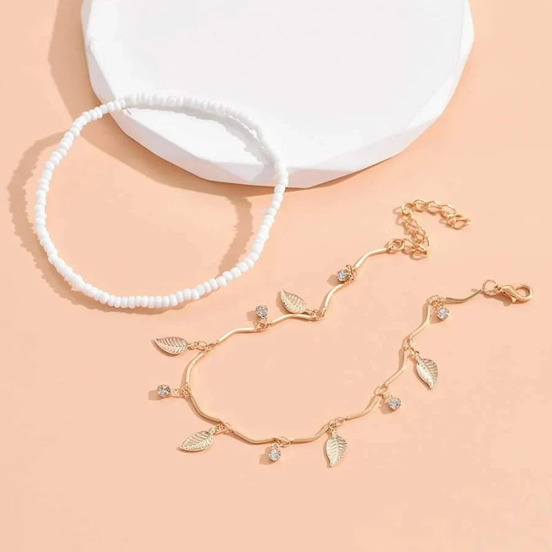 Crystal Tassel Anklet - VEYAROSE
