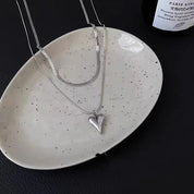 Heart Geometric Necklace - VEYAROSE