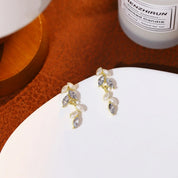 Crystal Pearl Tassel Drop Earrings - VEYAROSE