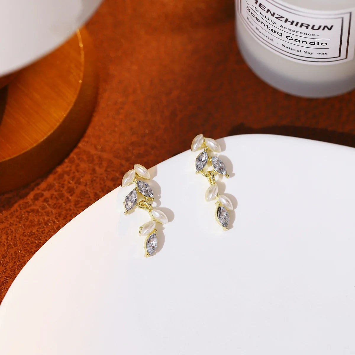Crystal Pearl Tassel Drop Earrings - VEYAROSE