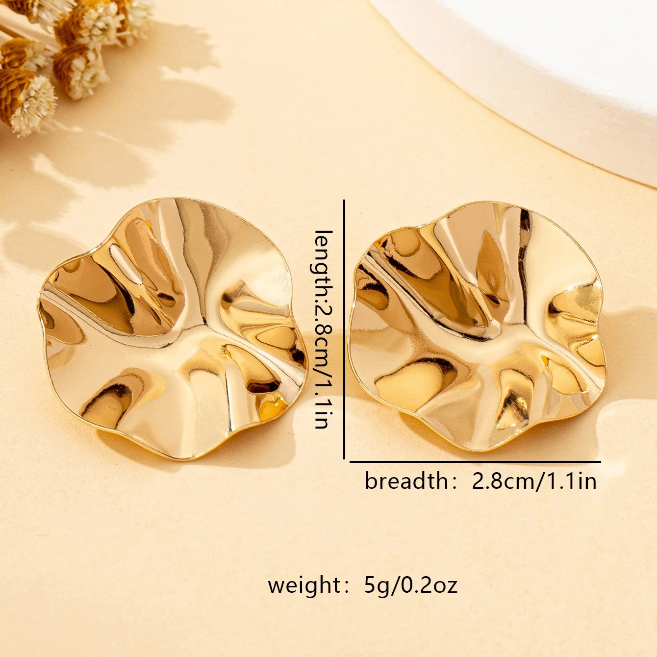 Organic Stud Earrings - VEYAROSE
