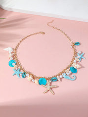 Pearl Shell Starfish Necklace - VEYAROSE