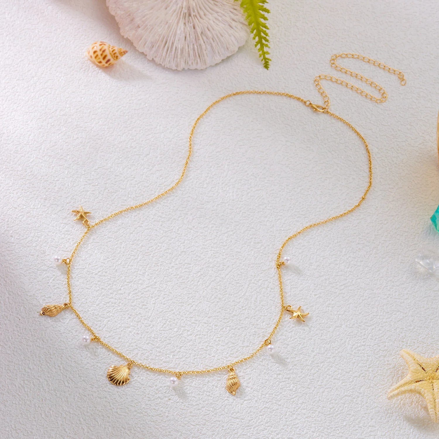 Pearl Shell Starfish Body Chain - VEYAROSE