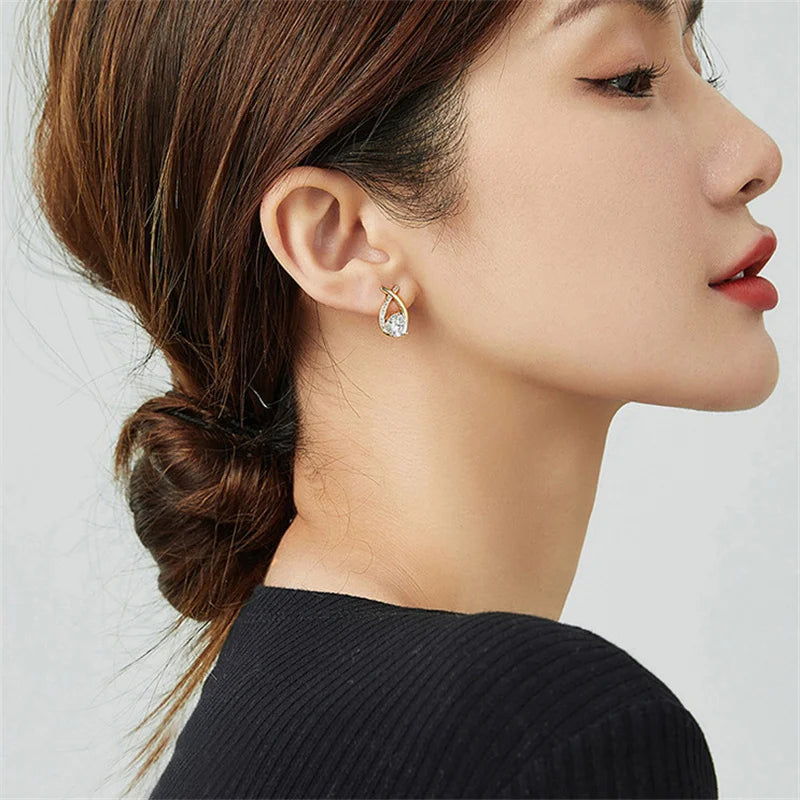 Crystal Stud Earrings - VEYAROSE