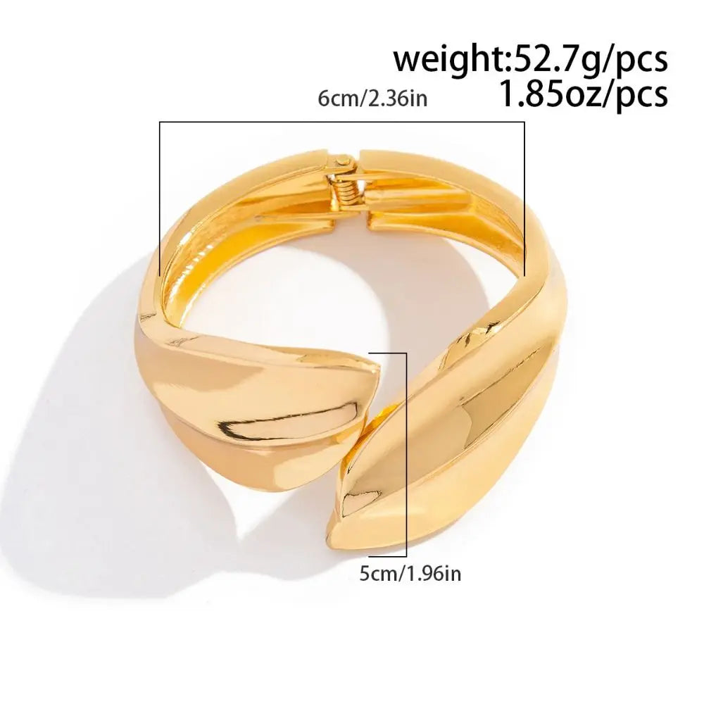 Chunky Wide Cuff Bracelet - VEYAROSE