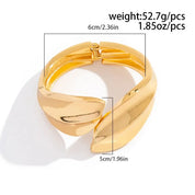 Chunky Wide Cuff Bracelet - VEYAROSE