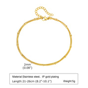 Evil Eye Beaded Blue Anklet - VEYAROSE