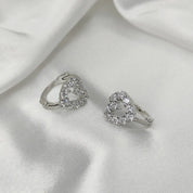 CZ Crystal Hoop Huggie Earrings - VEYAROSE