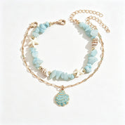 Shell Starfish Organic Anklet - VEYAROSE