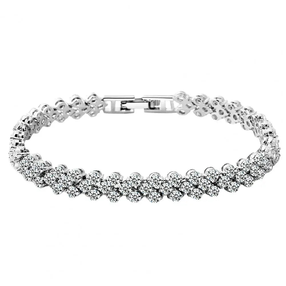 Rhinestone CZ Bangle Bracelet - VEYAROSE