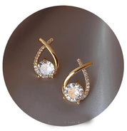 Crystal Stud Earrings - VEYAROSE