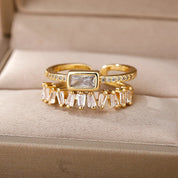 CZ Organic Green Ring - VEYAROSE