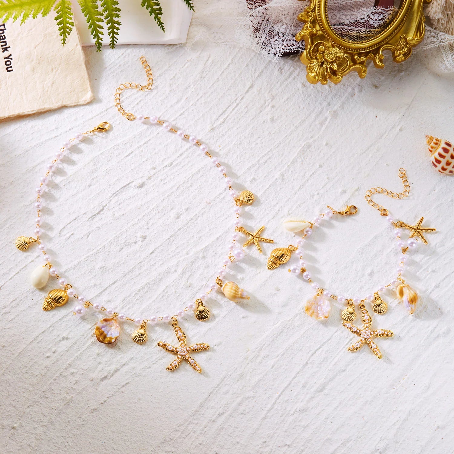 Pearl Shell Starfish Necklace - VEYAROSE