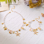 Pearl Shell Starfish Necklace - VEYAROSE