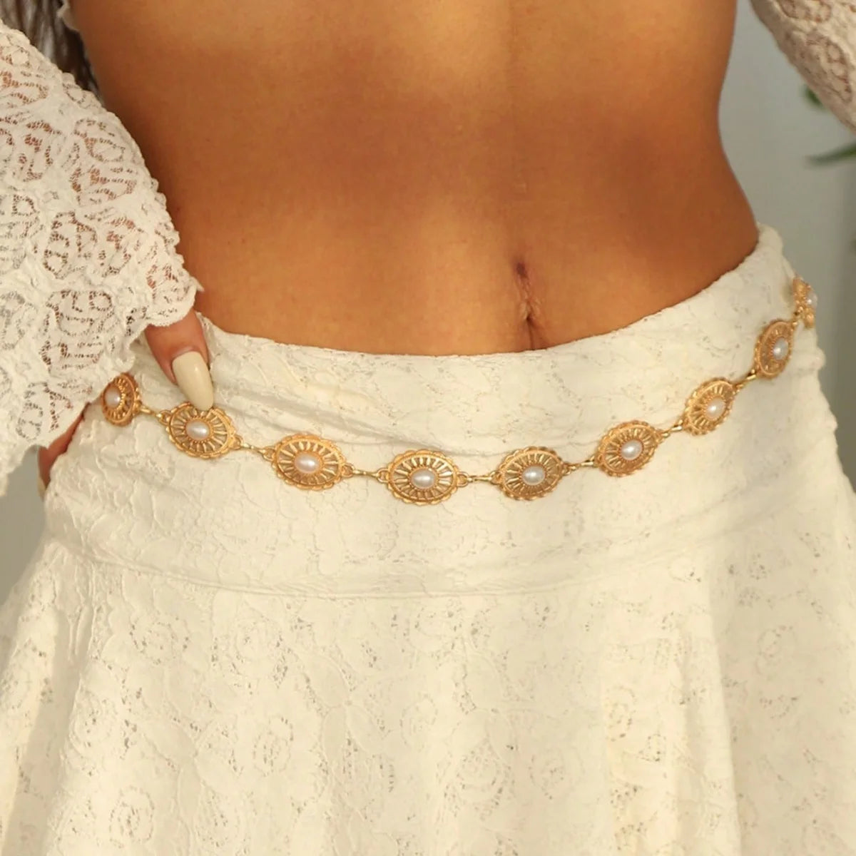 Pearl Body Chain - VEYAROSE