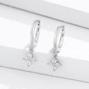 CZ Crystal Hoop Huggie Earrings - VEYAROSE
