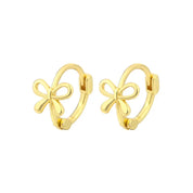 CZ Crystal Hoop Huggie Earrings - VEYAROSE