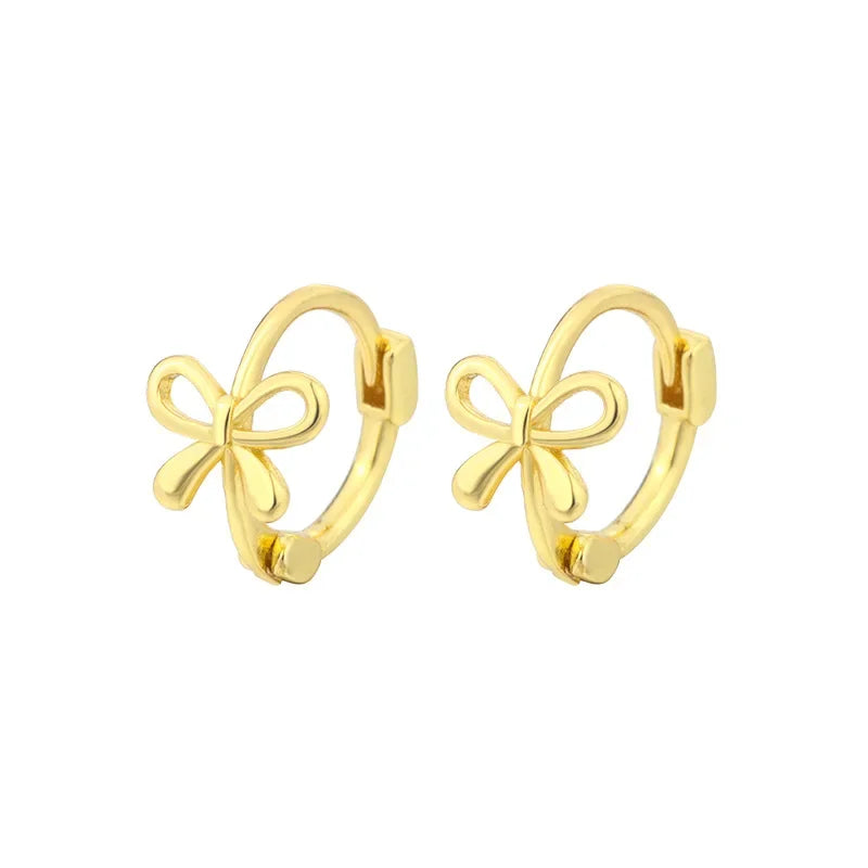 CZ Crystal Hoop Huggie Earrings - VEYAROSE