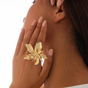 Flower Geometric Ring - VEYAROSE
