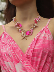 Pearl Shell Starfish Necklace - VEYAROSE