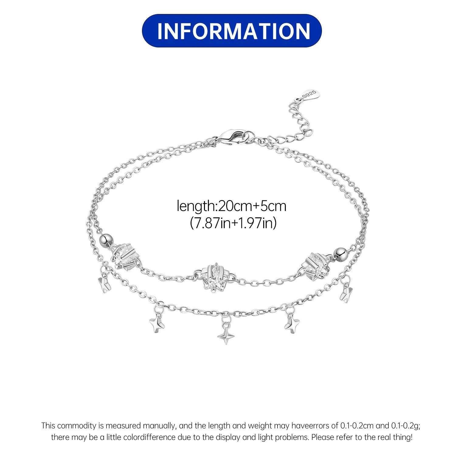 Sterling Silver Anklet - VEYAROSE