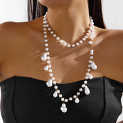 Pearl Baroque Beaded Choker Necklace - VEYAROSE